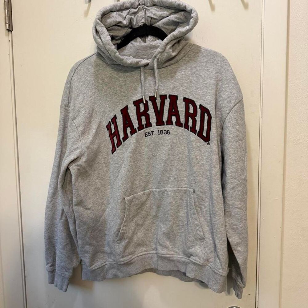 Harvard Men's Grey Hoodie